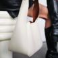 Preview: Großhandel B2B Echtes Leder Beuteltasche Korb Damenhandtasche Tragetasche Weiß