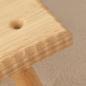 Preview: MuXing Kinderhocker, Schuhbank, Sofa Hocker, Beistellhocker, Fußhocker, Sitzhocker – Ideal für Wohnzimmer, Flur & Kinderzimmer Holzfarbe 24cm /BGD24/