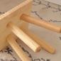 Preview: MuXing Kinderhocker, Schuhbank, Sofa Hocker, Beistellhocker, Fußhocker, Sitzhocker – Ideal für Wohnzimmer, Flur & Kinderzimmer Holzfarbe 24cm /BGD24/
