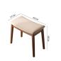 Preview: MuXing Schminktisch Hocker – Polsterhocker für Schlafzimmer, Schminkstuhl, Moderner Make-up Stuhl, Bequemer Sitzhocker Hellbraun L45*B27*H46cm /CXMAD46/