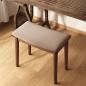 Preview: MuXing Schminktisch Hocker – Polsterhocker für Schlafzimmer, Schminkstuhl, Moderner Make-up Stuhl, Bequemer Sitzhocker Hellbraun L45*B27*H46cm /CXMAD46/