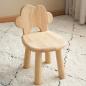 Preview: MuXing Kinderstuhl mit Rückenlehne – Kinderhocker, Stuhl für Kleinkinder, Niedriger Hocker, für Kinderzimmer & Vorschule Holzfarbe L26*H45cm