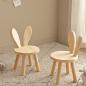 Preview: MuXing Kinderstuhl mit Rückenlehne – Kinderhocker, Stuhl für Kleinkinder, Niedriger Hocker, für Kinderzimmer & Vorschule Holzfarbe L26*H45cm