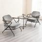 Preview: MuXing Einzelstuhl für Wohnzimmer, Lazy Chair, Loungesessel, Relaxstuhl, Komfortabler Sessel, Lesesessel, Stuhl Grau L73*B68*H83cm【ZH-8156】