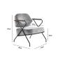 Preview: MuXing Einzelstuhl für Wohnzimmer, Lazy Chair, Loungesessel, Relaxstuhl, Komfortabler Sessel, Lesesessel, Stuhl Grau L73*B68*H83cm【ZH-8156】