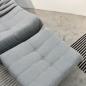Preview: Muxing Relax Einzel Sofa Sessel Chillsessel mit Hocker Grau