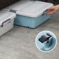 Preview: Bed Storage Box Stackable Storage Box Lockable Narrow Rolling Feet