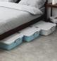 Preview: Bed Storage Box Stackable Storage Box Lockable Narrow Rolling Feet