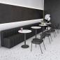 Preview: MuXing Polstersessel, Restaurantstuhl, Caféstuhl, Lounge-Sessel, Modernes Design mit vertikalen Steppmuster, Komfortable Polsterung