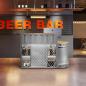 Preview: Muxing Bar-Theke Ecktheke Ladentheke Ladentresen Verkaufstisch Rezeption Empfang Büromöbel Kassentisch Silber 150*110*100cm【YTZJ455】