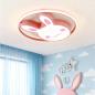 Preview: Muxing Lampe Kinderzimmerlampe LED-Lampe Augenschonlampe Schlafzimmerlampe Einbauleuchte Deckenlampe Drei Lichtfarben 50cm D：Hasenlampe /TZTZD/