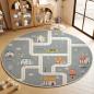 Preview: 360Home KinderteppichRunder Teppich Cartoon-Design ideal für die Kinderzimmerdekoration und als Krabbelmatte