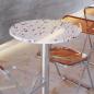 Preview: Muxing Restauranttisch, runder Terrazzotisch, runder Tisch für Dessertläden, Tisch für Milchteeläden, kleiner Tisch für Cafés 60 x 75cm【XYZBX56543】