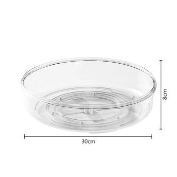 MuxingGewürzaufbewahrungsbox, drehbare Küchenaufbewahrungsbox, Aufbewahrungsbox für Gewürzgläser, transparente runde Aufbewahrungsbox, 30 cm * 8 cm