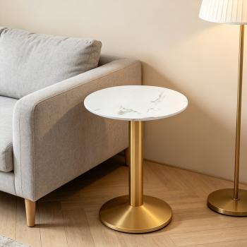 Muxing Gastronomiemöbel Esszimmertisch Esstisch Küchentisch für Esszimmer Wohnzimmer tisch Bistrotisch Sinterstein weißgold2 HMJT /YBBMJT/