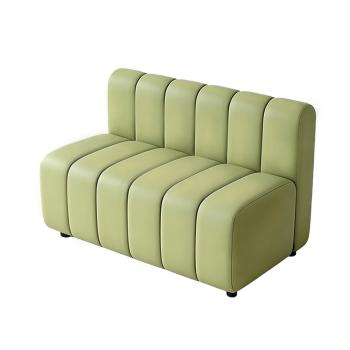Muxing Gewerbesofa Gastro-Sofa Sitzbank, gepolsterte Restaurantbank für Café Bar Bistro Hotel Empfangsbereich, Hellgrün, 120 × 70 × 80 cm 【1076】