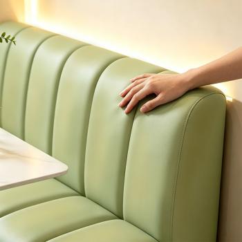Muxing Gewerbesofa Gastro-Sofa Sitzbank, gepolsterte Restaurantbank für Café Bar Bistro Hotel Empfangsbereich, Hellgrün, 120 × 70 × 80 cm 【1076】