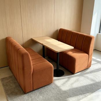 Muxing Sofa Sitzbank für Gastronomie, Gastro-Sofa Dinerbank Restaurantbank Polsterbank, Café Bar Bistro Hotel Möbel, Braun, 120 × 65 × 78 cm 【2508-16】