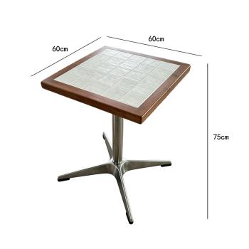 Muxing Gewerbetisch Gastronomietisch Esstisch für Café, Bar, Restaurant, Dessertladen, Bubble-Tea-Shop, Imbiss und Nudelrestaurant 60 x 60 x 75 cm【BAI-F60 -】