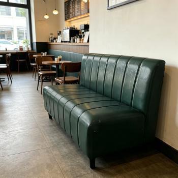 Preview: Muxing Gastro-Sofa Gewerbesofa Dinerbank, Restaurantbank Sitzbank Polsterbank, Gastronomiemöbel für Café Bar Bistro Hotel, Dunkelgrün 120 x 65 x 85 cm【C1-60】