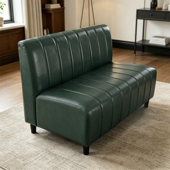 Muxing Gastro-Sofa Gewerbesofa Dinerbank, Restaurantbank Sitzbank Polsterbank, Gastronomiemöbel für Café Bar Bistro Hotel, Dunkelgrün 120 x 65 x 85 cm【C1-60】