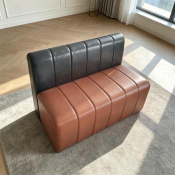 Muxing Gastro Sitzbank Dinerbank Sofa, Restaurantbank Polsterbank, Gastronomiemöbel Stuhl für Café Bar Bistro Hotel Schwarz-Braun 120 × 60 × 80 cm【Y-06PINSE】