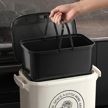 Muxing Mobiler Mülleimer mit 3 Ebenen, Großer Haushaltsmülleimer, Abfalltrennung, Hoher Kunststoffabfalleimer 82,5 × 34,5 × 29,5 cm