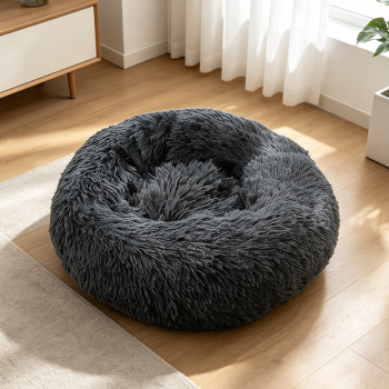 Preview: Muxing Katzenbett Hundebett Flauschiges Haustierbett Kuschelbett Tierbett Schlafplatz Und Ruheplatz Für Katzen Und Kleine Hunde Ganzjährig