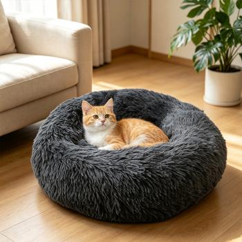 Muxing Katzenbett Hundebett Flauschiges Haustierbett Kuschelbett Tierbett Schlafplatz Und Ruheplatz Für Katzen Und Kleine Hunde Ganzjährig