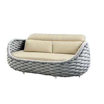 Muxing Gartenlounge Set 4-teilig mit 2 Einzelsesseln, Dreisitzer-Sofa und Couchtisch, Wasserabweisend, Ideal für Garten, Terrasse und Hof