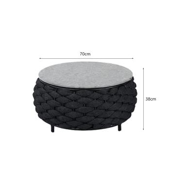 Muxing Gartenlounge Set 4-teilig mit 2 Einzelsesseln, Dreisitzer-Sofa und Couchtisch, Wasserabweisend, Ideal für Garten, Terrasse und Hof