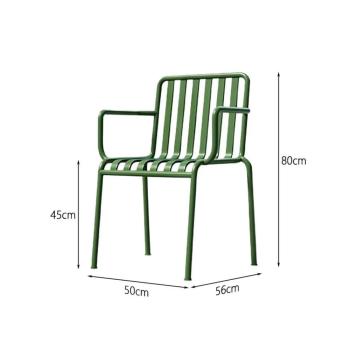MuXing Gartenmöbel Tisch- und Stuhlset – Outdoor Eisenmöbel, geeignet für Gartenrestaurants, Cafés und andere Außenbereiche, grün【HYZL】