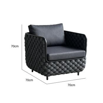 Muxing 4-teiliges Gartenmöbel-Set, Lounge-Set mit 2 Sesseln, 2-Sitzer-Sofa und Tisch, wetterbeständige Sitzgruppe für Garten und Balkon/TB627/