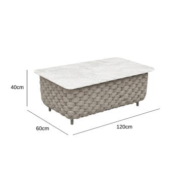 Muxing 4-teiliges Gartenmöbel-Set, Lounge-Set mit 2 Sesseln, 2-Sitzer-Sofa und Tisch, wetterbeständige Sitzgruppe für Garten und Balkon/TB627/
