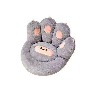 Muxing Plüsch-Sitzkissen mit Rückenlehne, weicher Bodensessel, gemütliches Sofakissen für Wohnzimmer, Schlafzimmer und Leseecke Grau 50 × 45 × 13 cm /MZDZ50/