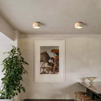 Muxing LED-Deckenleuchte im Travertin-Look, Deckenlampe, Flurlampe, Dielenlampe und Dekoleuchte für Flur, Eingangsbereich, Diele und Wohnzimmer 【ALT-XX-2053】