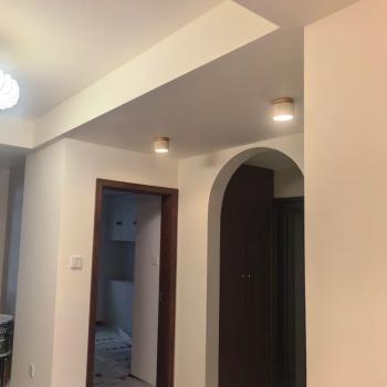 Muxing LED-Deckenleuchte im Travertin-Look, Deckenlampe, Flurlampe, Dielenlampe und Dekoleuchte für Flur, Eingangsbereich, Diele und Wohnzimmer 【ALT-XX-2053】