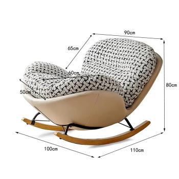 Preview: Muxing Einzelsofa, Schaukelstuhl, Freizeitstuhl, Sofa, Stuhl, Einzelstuhl Beige