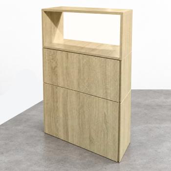 Muxing Badezimmerschrank mit offenen Ablagen und Stauraum Schmaler Badschrank Hochschrank Aufbewahrungsschrank für Badutensilien 【BGG】