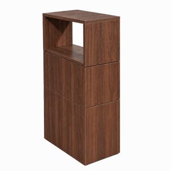 Muxing Badezimmerschrank mit offenen Ablagen und Stauraum Schmaler Badschrank Hochschrank Aufbewahrungsschrank für Badutensilien 【BGG】