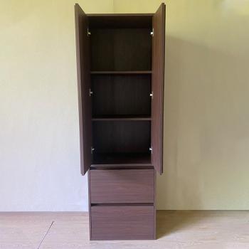 Muxing Badezimmerschrank Hochschrank mit Schubladen, schmaler Badschrank, Aufbewahrungsschrank, Stauraumschrank für Badutensilien 195*60*35cm【GSS】