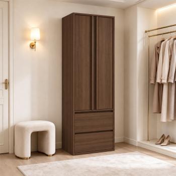 Preview: Muxing Badezimmerschrank Hochschrank mit Schubladen, schmaler Badschrank, Aufbewahrungsschrank, Stauraumschrank für Badutensilien 195*60*35cm【GSS】