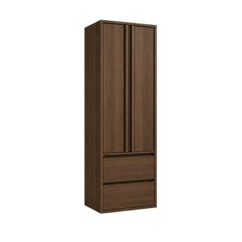Muxing Badezimmerschrank Hochschrank mit Schubladen, schmaler Badschrank, Aufbewahrungsschrank, Stauraumschrank für Badutensilien 195*60*35cm【GSS】