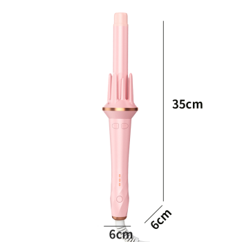 Muxing Lockenstab Elektrischer Haarstyler Lockenmaschine Lockenwickler Stylinggerät für Locken und Wellen einfache Haarstyling Hilfe Rosa 35 x 6 cm /JFB-F/