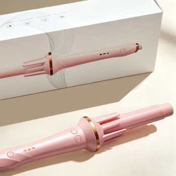 Preview: Muxing Lockenstab Elektrischer Haarstyler Lockenmaschine Lockenwickler Stylinggerät für Locken und Wellen einfache Haarstyling Hilfe Rosa 35 x 6 cm /JFB-F/
