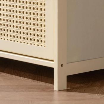 Muxing Beiges Mehrstöckiges Schuhregal mit Staubschutz für den Haushalt Schuhregal beige 【MXG】