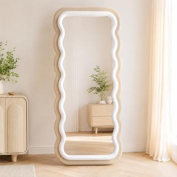 Muxing Ganzkörperspiegel Standspiegel, Ankleidespiegel, Umkleidespiegel, Bodenspiegel für Schlafzimmer, Ankleidezimmer, Bekleidungsgeschäft 165x70cm【SCYD708】