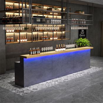 Muxing Kaffeebar, Theke, Tresen, Barbereich, Empfangstheke, Bar mit Ambientebeleuchtung, Maßgeschneiderte Bar /YSLMBT/