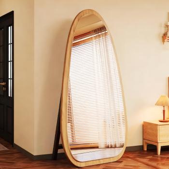 MuXing Ungewöhnlicher Ganzkörperspiegel – Standspiegel mit Ständer, geeignet für Schlafzimmer, Ankleidezimmer und Wohnzimmer, 70×150 cm 【JZ-0015mu】