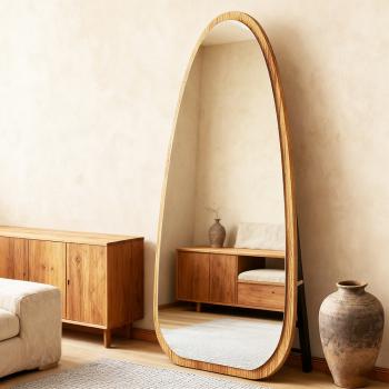 MuXing Ungewöhnlicher Ganzkörperspiegel – Standspiegel mit Ständer, geeignet für Schlafzimmer, Ankleidezimmer und Wohnzimmer, 70×150 cm 【JZ-0015mu】